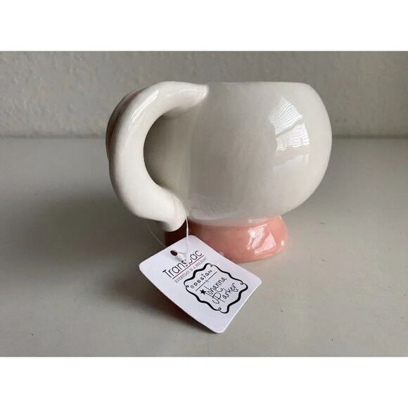 Easter Dottie Bunny Ceramic Short Mug Spring Johanna Parker Transpac NEW - Picture 3 of 12